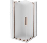 Mexen Velar L Duo cabine de douche coulissante 90 x 90 cm, givrée, or rose - 871-090-090-02-33-60 46909 5905315313294