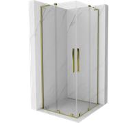 Mexen Velar L Duo cabine de douche coulissante 90 x 90 cm, transparent, or - 871-090-090-02-03-50 45946 5905315312693