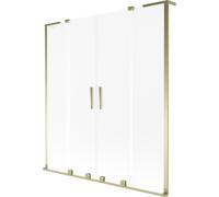 Mexen Velar L Duo pare-baignoire 2 volets coulissants 150 x 150 cm, givré, doré - 896-150-003-32-50 42481 5905315279385