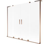 Mexen Velar L Duo pare-baignoire 2 volets coulissants 170 x 150 cm, givré, or rose - 896-170-003-32-60 42500 5905315279521