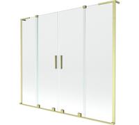 Mexen Velar L Duo pare-douche à 2 volets coulissants 180 x 150 cm, transparent, doré brossé - 896-180-003-02-55 42421 5905315278876