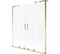 Mexen Velar L Duo pare-douche de baignoire coulissant à 2 volets 140 x 150 cm, givre, doré - 896-140-003-32-50 42480 5905315279378