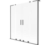 Mexen Velar L Duo paroi de baignoire à 2 volets coulissants 140 x 150 cm, dépoli, métal gun - 896-140-003-32-95 42533 5905315279736
