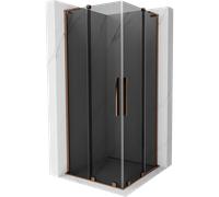 Mexen Velar L Duo paroi de douche coulissante 80 x 80 cm, graphite, or rose - 871-080-080-02-43-60 47184 5905315313775
