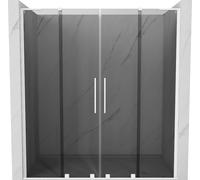 Mexen Velar L Duo porte coulissante 180 cm, graphite, profil blanc