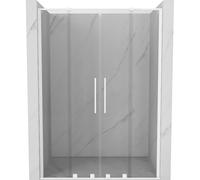 Mexen Velar L Duo portes de douche coulissantes 140 cm, transparentes, blanches - 871-140-003-02-20 50746 5905315314130