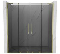 Mexen Velar L Duo portes de douche coulissantes 180 cm, graphite, or - 871-180-003-42-50 51791 5905315342904