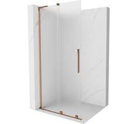 Mexen Velar L panneau de douche coulissant Walk-in 90 x 200 cm, givré 8 mm, or rose - 871-090-003-33-60