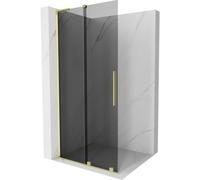 Mexen Velar L panneau de douche coulissant Walk-in 90 x 200 cm, graphite 8 mm, or brossé - 871-090-003-43-55 42610 5905315302694