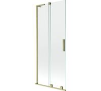 Mexen Velar L paroi de baignoire à 2 panneaux coulissants 85 x 150 cm, transparent, doré brossé - 896-085-003-01-55 42067 5905315274717