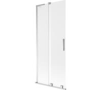 Mexen Velar L paroi de baignoire à 2 volets coulissants 80 x 150 cm, givré, chrome - 896-080-003-31-01 42179 5905315275332