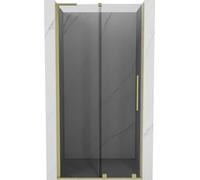 Mexen Velar L Paroi de douche à porte coulissante 100 cm, graphite, or brossé - 871-100-003-41-55