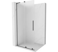 Mexen Velar L paroi de douche coulissante Walk-in 100 x 200 cm, givre 8 mm, gris ardoise brossé - 871-100-003-33-66 42536 5905315302427