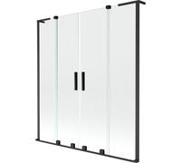 Mexen Velar L Paroi de douche Duo à 2 panneaux coulissants 140 x 150 cm, transparent, noir - 896-140-003-02-70 42441 5905315279071