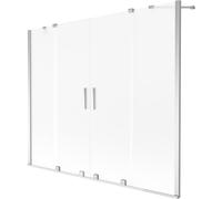 Mexen Velar Panneau de baignoire Duo à 2 volets coulissants 190 x 150 cm, givré, chrome - 896-190-000-32-01 41809 5905315277305