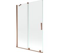Mexen Velar pare-baignoire à 2 volets coulissants 120 x 150 cm, transparent, or rose - 896-120-000-01-60 24484 5905315221285
