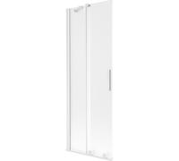 Mexen Velar pare-baignoire coulissant à 2 battants 75 x 150 cm, givré, blanc - 896-075-000-31-20