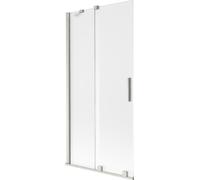 Mexen Velar pare-baignoire coulissant à 2 battants 90 x 150 cm, givré, nickel brossé - 896-090-000-31-97
