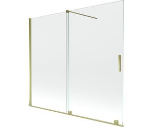 Mexen Velar pare-douche 2 plis coulissant 180 x 150 cm, transparent, doré - 896-180-000-01-50 24439 5905315221049