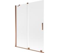 Mexen Velar pare-douche à 2 volets coulissants 130 x 150 cm, givré, or rose - 896-130-000-31-60 41282 5905315271808