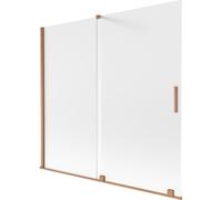 Mexen Velar pare-douche à deux panneaux coulissants 170 x 150 cm, givre, cuivre brossé - 896-170-000-31-65 41718 5905315273697