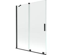 Mexen Velar pare-douche à deux volets coulissant 130 x 150 cm, transparent, noir - 896-130-000-01-70 24579 5905315221742