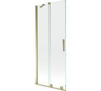 Mexen Velar pare-douche coulissant à 2 volets 85 x 150 cm, transparent, doré brossé - 896-085-000-01-55 24447 5905315221087
