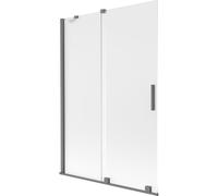 Mexen Velar pare-douche de baignoire 2 battants coulissants 120 x 150 cm, givre, gun metal - 896-120-000-31-95 41321 5905315272195