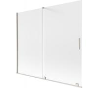 Mexen Velar pare-douche de bain coulissant à 2 panneaux 180 x 150 cm, dépoli, nickel brossé - 896-180-000-31-97 41739 5905315273901