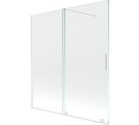 Mexen Velar pare-douche de salle de bain à 2 battants coulissants 150 x 150 cm, transparent, blanc - 896-150-000-01-20 24400 5905315220868