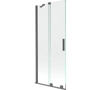 Mexen Velar paroi de baignoire à 2 panneaux coulissants 85 x 150 cm, transparent, gris fusil brossé - 896-085-000-01-66 24539 5905315221537