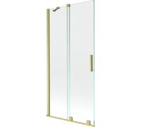Mexen Velar paroi de baignoire à 2 panneaux coulissants 95 x 150 cm, transparent, or brossé - 896-095-000-01-55 24452 5905315221100
