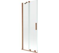 Mexen Velar paroi de baignoire à 2 volets coulissante 75 x 150 cm, transparent, cuivre brossé - 896-075-000-01-65 24497 5905315221360