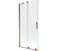 Mexen Velar Paroi de baignoire à 2 volets Réglable 90 x 150 cm, transparent, or rose - 896-090-000-01-60