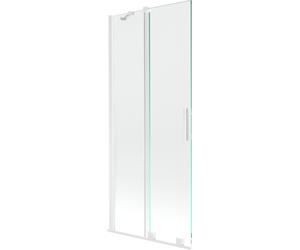 Mexen Velar paroi de baignoire coulissante à 2 panneaux 85 x 150 cm, transparente, blanche - 896-085-000-01-20 24390 5905315220783