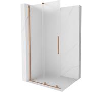 Mexen Velar paroi de douche coulissante Walk-in 70 x 200 cm, givre 8 mm, cuivre brossé - 871-070-000-33-65 40327 5905315283733