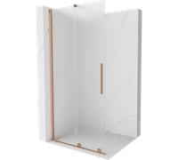 Mexen Velar paroi de douche coulissante Walk-in 75 x 200 cm, givrée 8 mm, cuivre brossé - 871-075-000-33-65 40329 5905315283740
