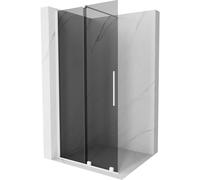 Mexen Velar paroi de douche coulissante Walk-in 75 x 200 cm, graphite 8 mm, blanc - 871-075-000-43-20 40454 5905315284464