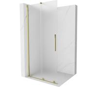 Mexen Velar paroi de douche coulissante Walk-in 80 x 200 cm, givré 8 mm, or - 871-080-000-33-50 40235 5905315283399