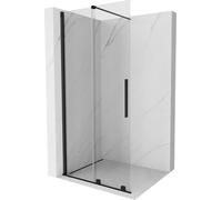 Mexen Velar Paroi de douche Porte coulissante Walk-in 120 x 200 cm, transparent 8 mm, noir - 871-120-000-03-70