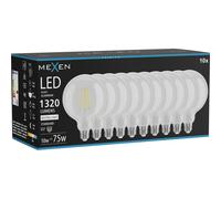 Mexen Vintis 10x Ampoule filament LED E27, G125, 10W, Neutre - 4000K, 1320 lm, clair - L158-E27-1040-00x10 96407 5907931024783