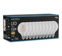 Mexen Vintis 10x Ampoule filament LED E27, G95, 10W, Chaude - 2700K, 1320 lm, claire - L157-E27-1027-00x10 96379 5907931024646