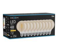 Mexen Vintis 10x ampoule filament LED E27, G95, 4W, Chaude - 2200K, 400 lm, ambre - L157-E27-0422-50x10 96345 5907931024479
