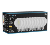 Mexen Vintis 10x Ampoule filament LED E27, G95, 8W, Chaude - 2700K, 1055 lm, claire - L157-E27-0827-00x10 96371 5907931024608