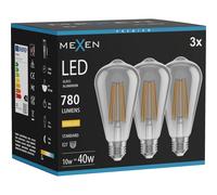 Mexen Vintis 3x ampoule filament LED E27, ST64, 10W, Chaude - 2700K, 780 lm, fumée - L152-E27-1027-70x03 96042 5907931016481
