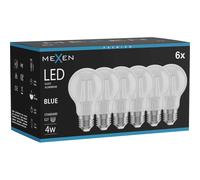 Mexen Vintis 6x Ampoule à filament LED E27, A60, 4W, 55 lm, bleu - L150-E27-04XX-47x06 97640 5907931019697