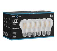 Mexen Vintis 6x Ampoule à filament LED E27, A60, 4W, 55 lm, orange - L150-E27-04XX-48x06 97641 5907931019703