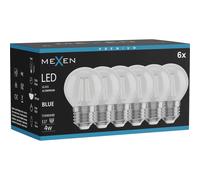 Mexen Vintis 6x Ampoule filament LED E27, G45, 4W, 55 lm, bleu - L156-E27-04XX-47x06 97647 5907931020679