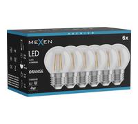 Mexen Vintis 6x ampoule filament LED E27, G45, 4W, 55 lm, orange - L156-E27-04XX-48x06 97649 5907931020686