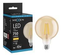 Mexen Vintis Ampoule à filament LED E27, G125, 8W, Chaud - 2700K, 750 lm, ambre - L158-E27-0827-50 95092 5905315980953
